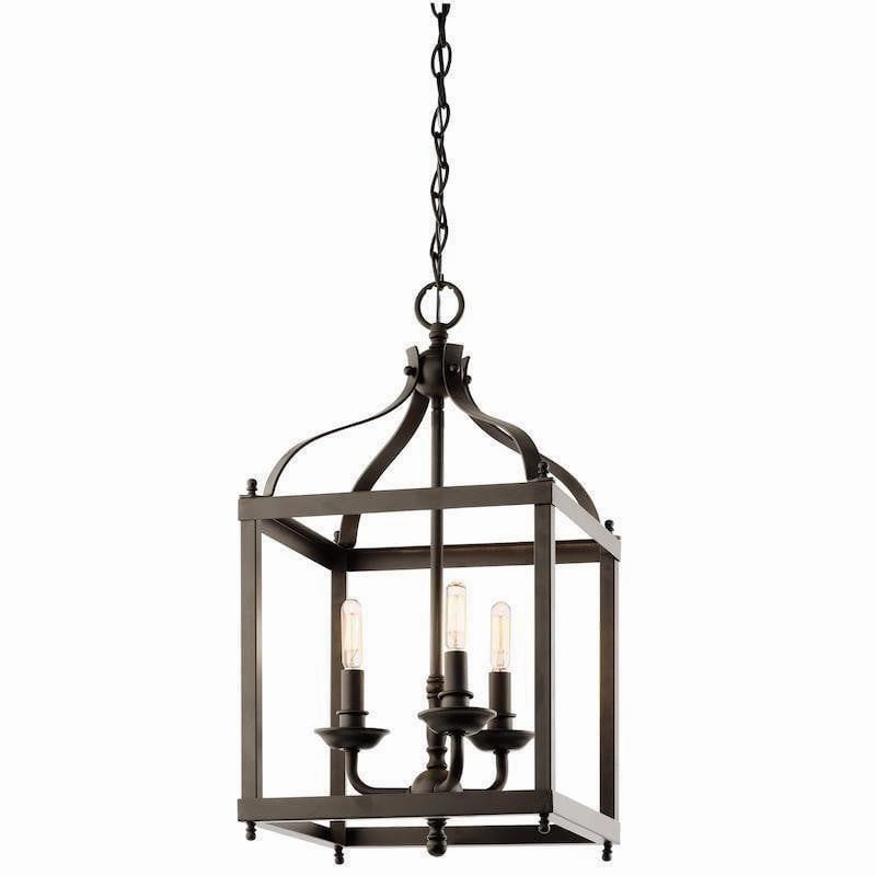 Kichler Larkin Medium 3 Light Bronze Ceiling Lantern simple ceiling design light