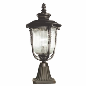 Kichler Luverne Rubbed Bronze Outdoor Pedestal Lantern outdoor wall lamp