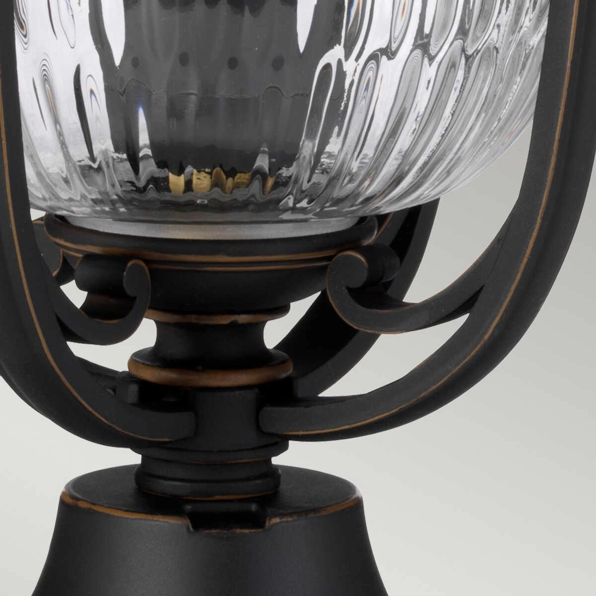 Kichler Luverne Rubbed Bronze Outdoor Pedestal Lantern