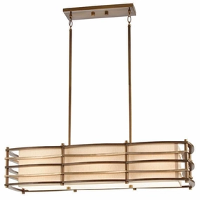 Kichler Moxie Island Bronze Pendant - Linen Shade modern ceiling lamp