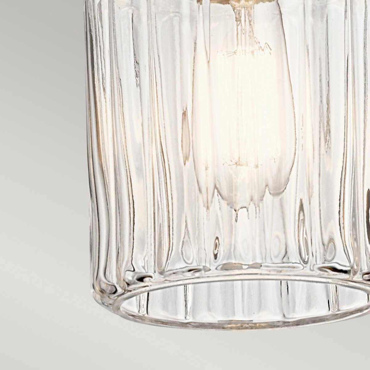 Kichler Riviera 1 Light Brushed Nickel Pendant Ceiling - 15cm