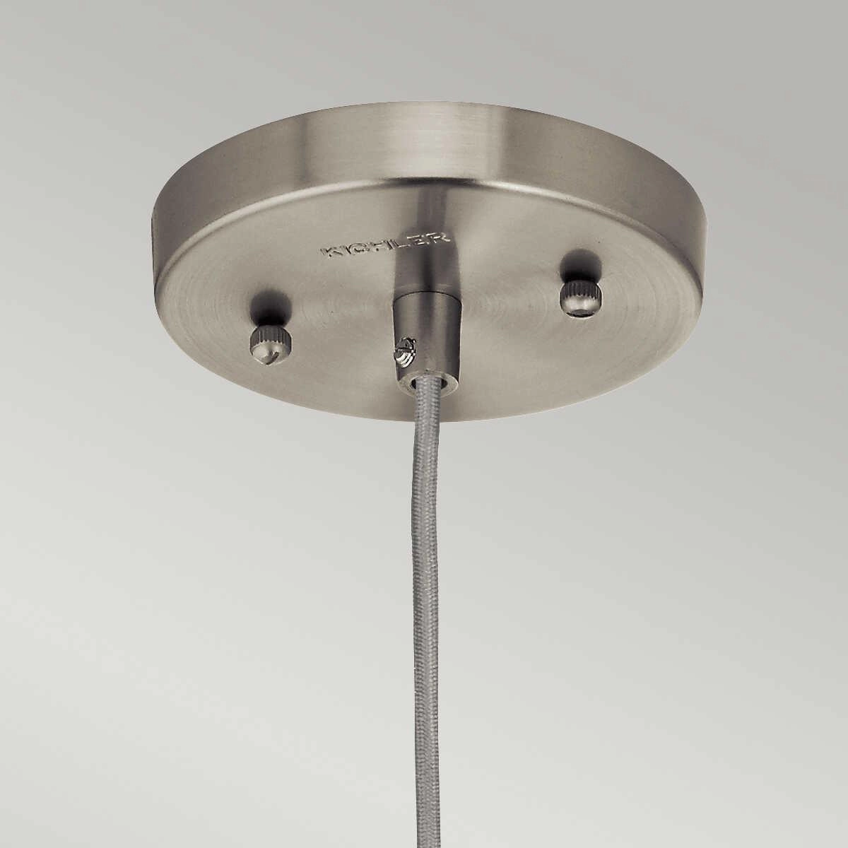 Kichler Riviera 1 Light Brushed Nickel Pendant Ceiling - 15cm