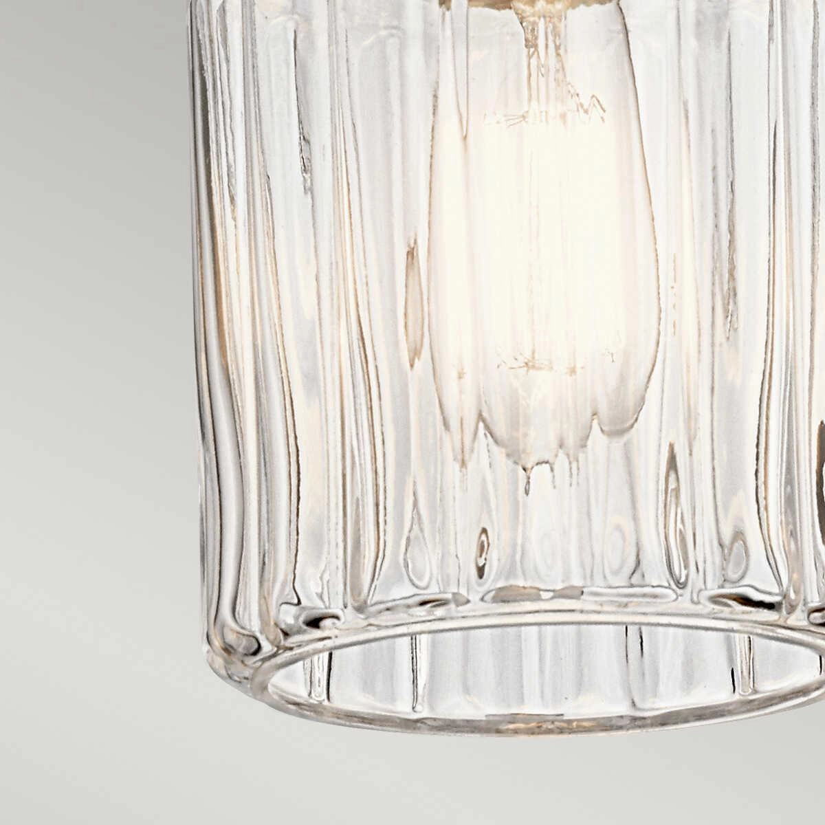 Kichler Riviera 1 Light Brushed Nickel Pendant Ceiling - 15cm