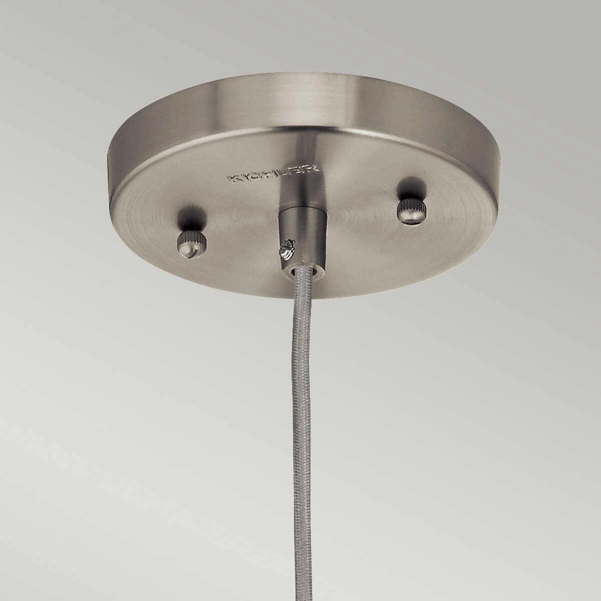 Kichler Riviera 1 Light Brushed Nickel Pendant Ceiling - 15cm