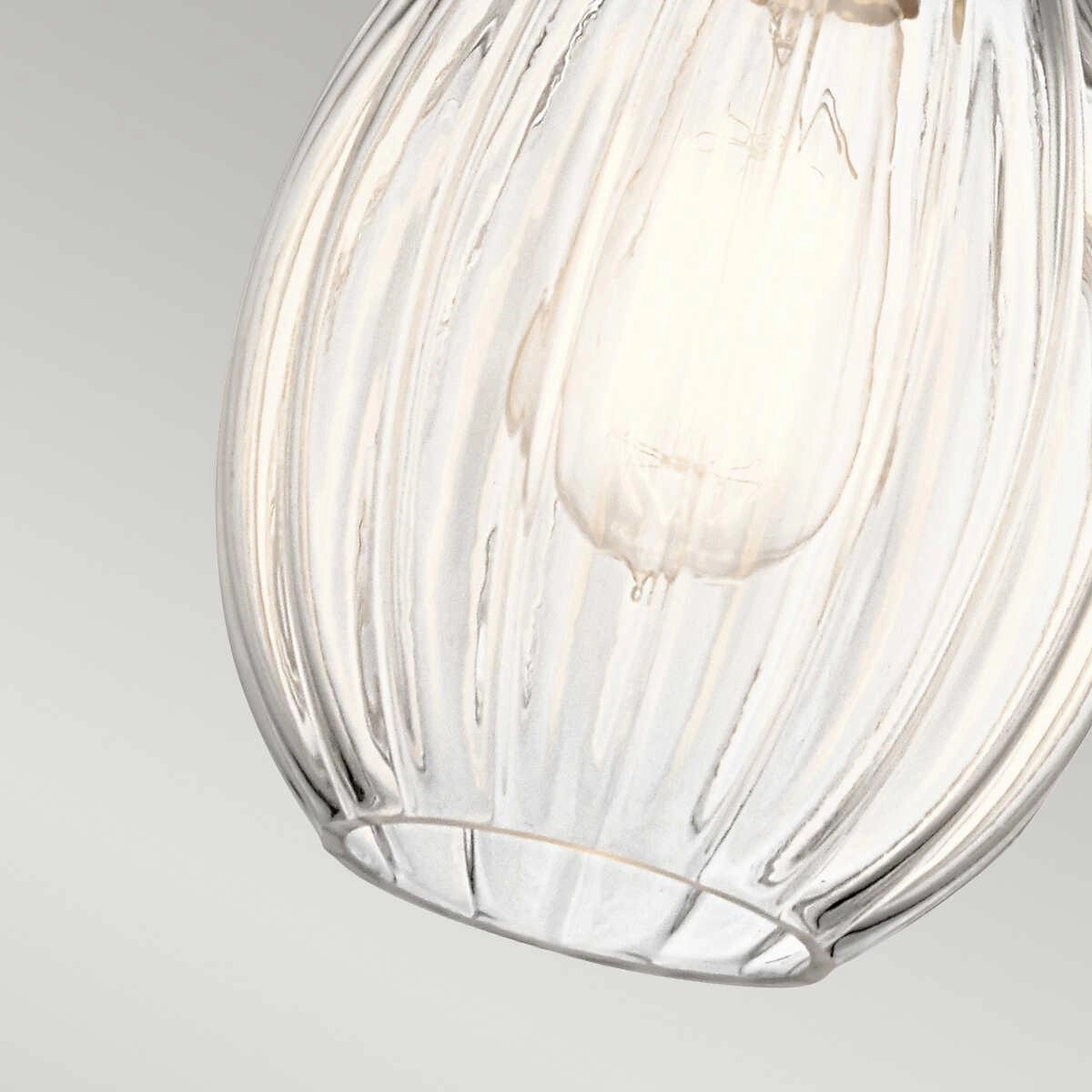 Kichler Riviera 1 Light Brushed Nickel Pendant Ceiling - 16cm