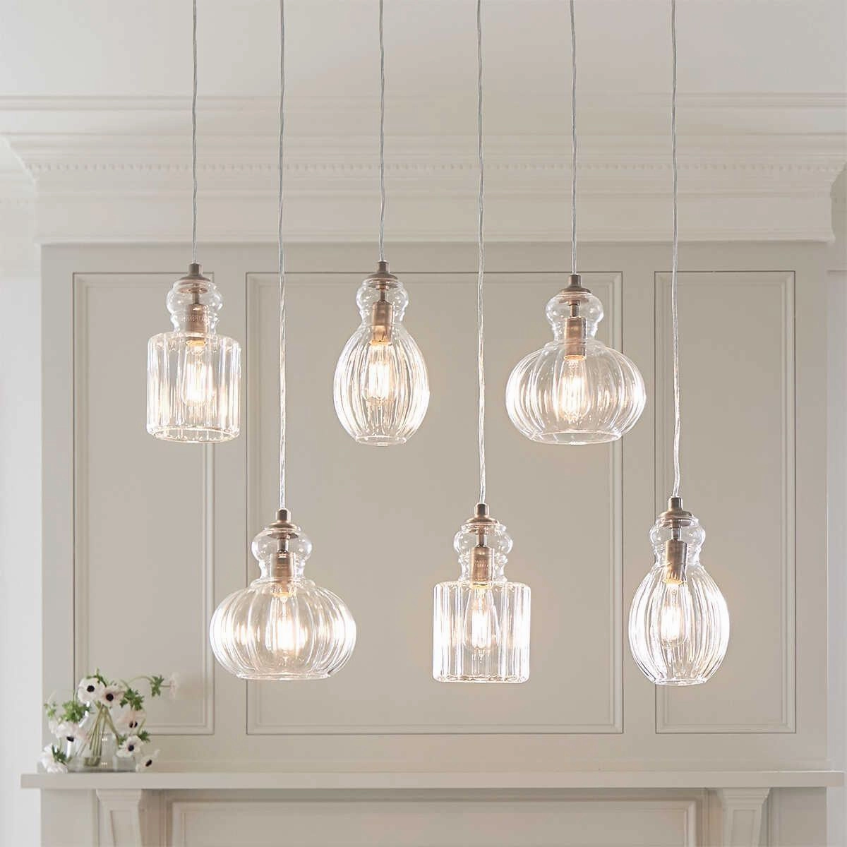 Kichler Riviera 1 Light Brushed Nickel Pendant Ceiling - 23cm