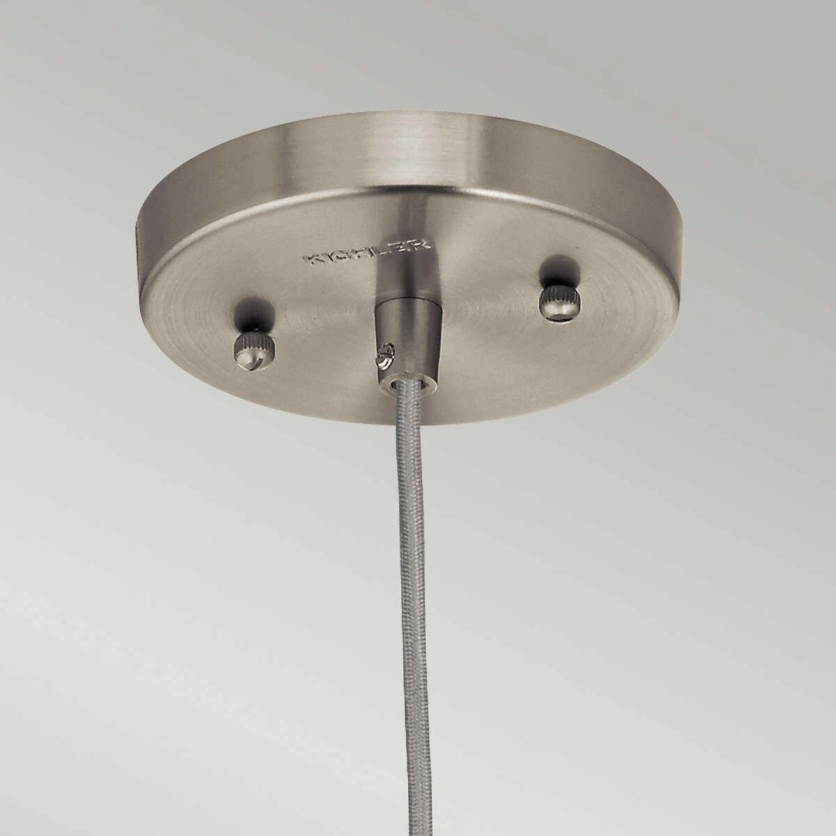 Kichler Riviera 1 Light Brushed Nickel Pendant Ceiling - 23cm