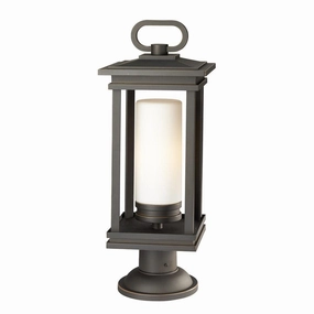 Kichler South Hope Bronze Large Outdoor Pedestal Light outdoor wall lamp