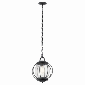 Kichler Vandalia Black Outdoor 1 Light Pendant outdoor wall lamp