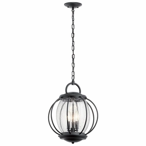 Kichler Vandalia Black Outdoor 3 Light Pendant outdoor wall lamp