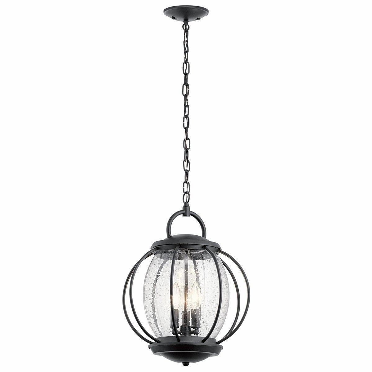 Kichler Vandalia Black Outdoor 3 Light Pendant outdoor wall lamp