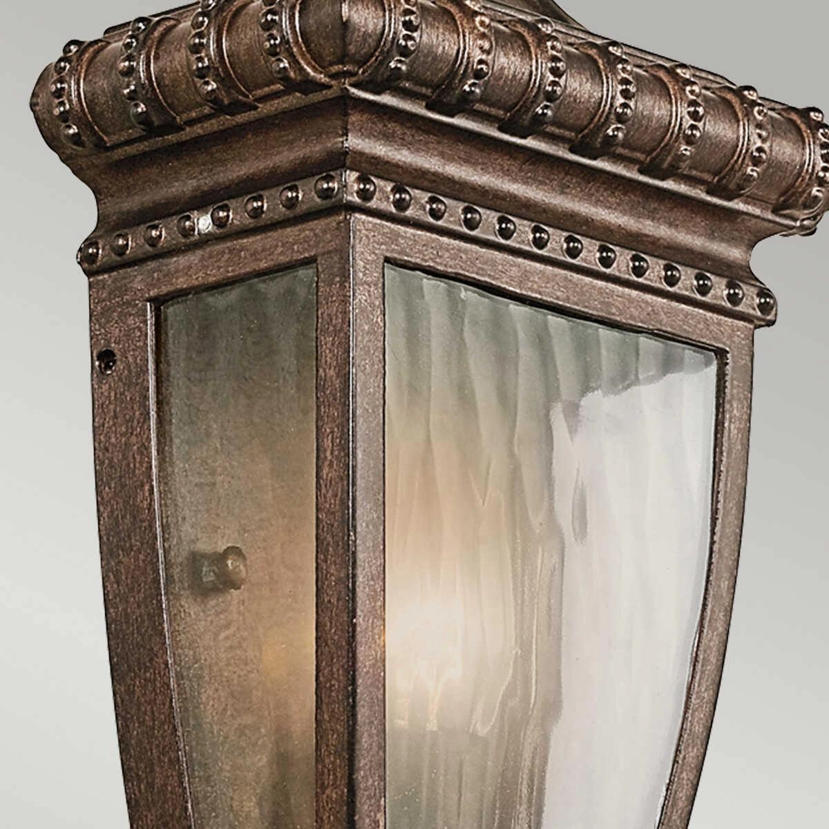 Kichler Venetian Rain Brushed Bronze Outdoor Half Wall Light