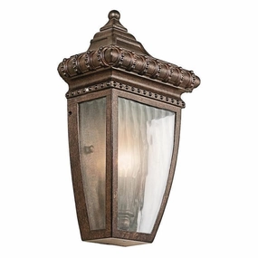 Kichler Venetian Rain Brushed Bronze Outdoor Half Wall Light outdoor wall lamp