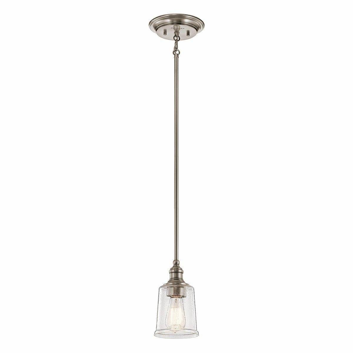 Kichler Waverly 1 Light Classic Pewter Mini Ceiling Pendant minimalist ceiling light