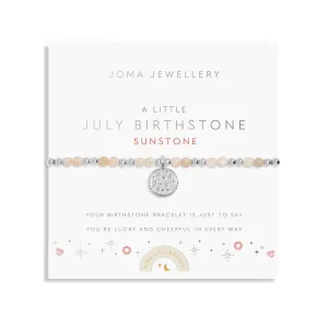 Kids A Little July Birthstone Silver Plated Bracelet C788 Joma Jewellery