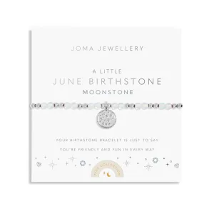 Kids A Little June Birthstone Silver Plated Bracelet C787 Joma Jewellery