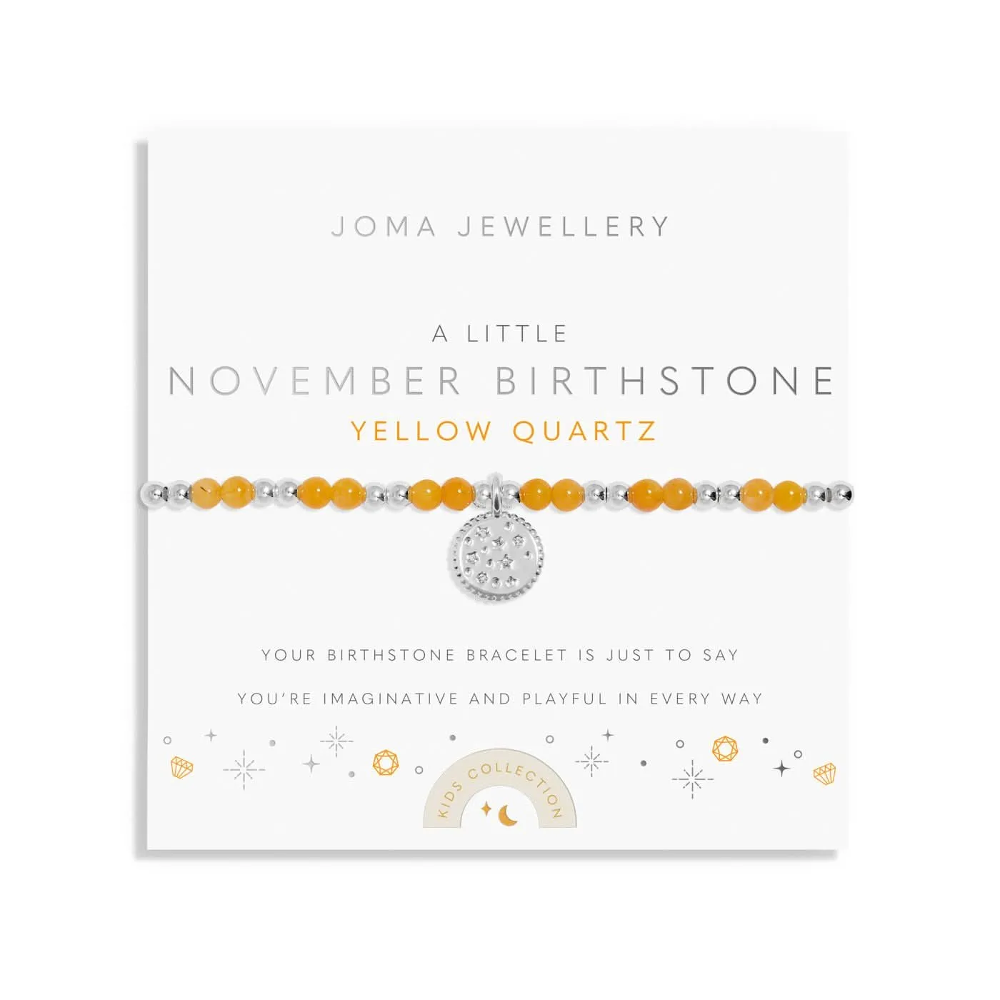 Kids A Little November Birthstone Silver Plated Bracelet C792 Joma Jewellery