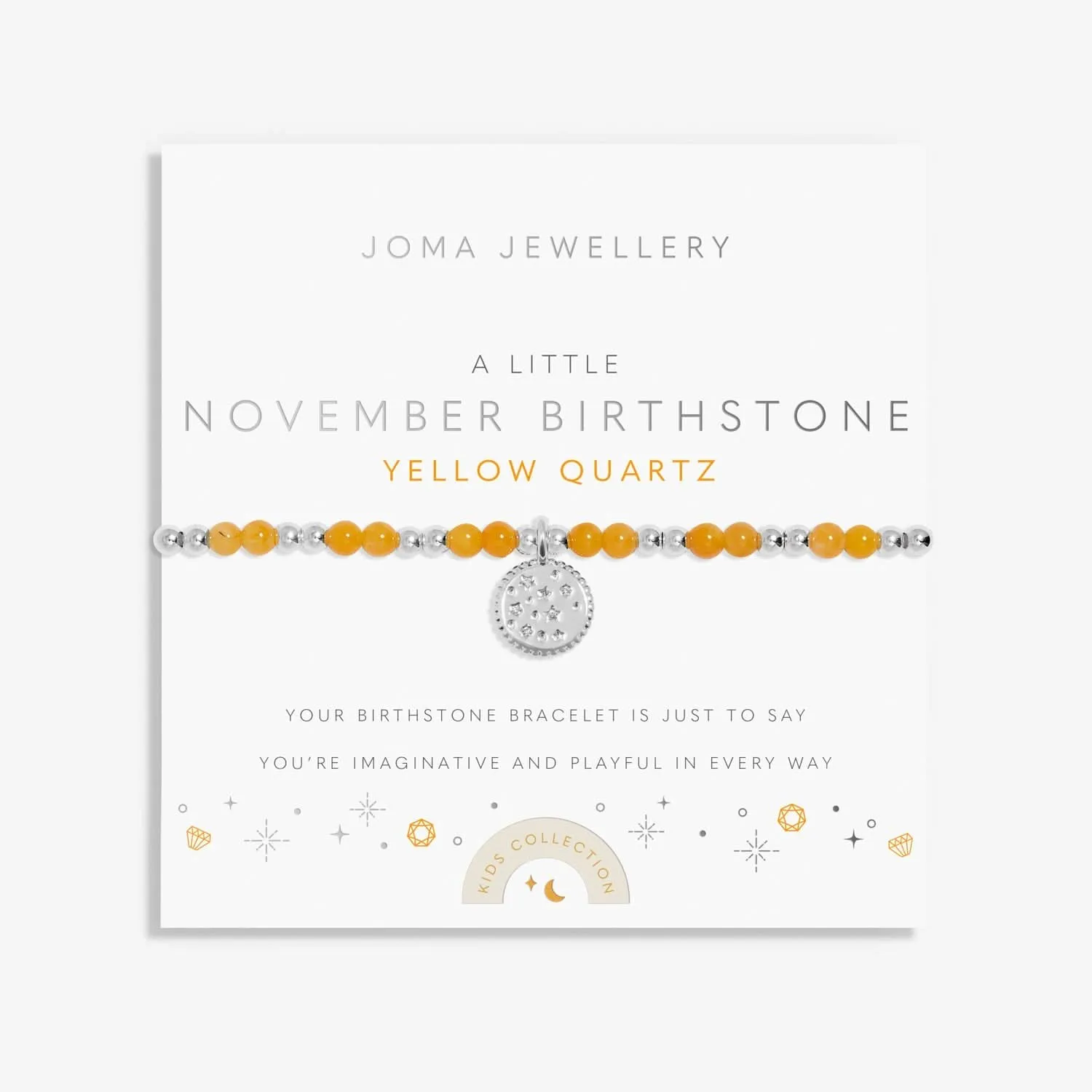 Kids A Little November Birthstone Silver Plated Bracelet C792 Joma Jewellery