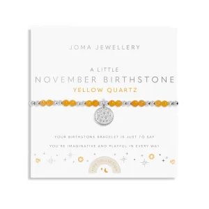 Kids A Little November Birthstone Silver Plated Bracelet C792 Joma Jewellery