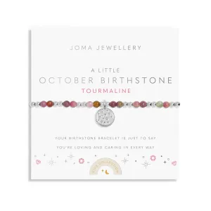 Kids A Little October Birthstone Silver Plated Bracelet C791 Joma Jewellery