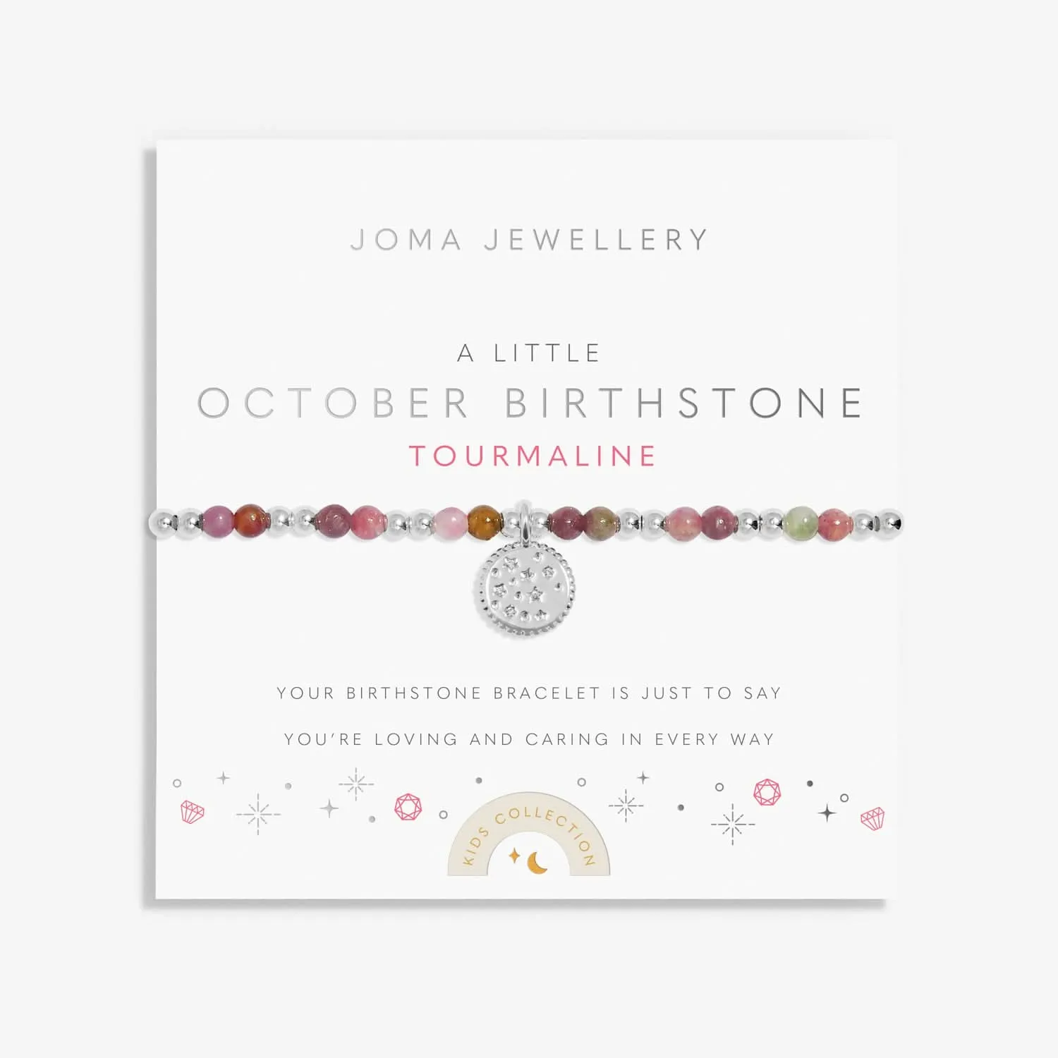 Kids A Little October Birthstone Silver Plated Bracelet C791 Joma Jewellery