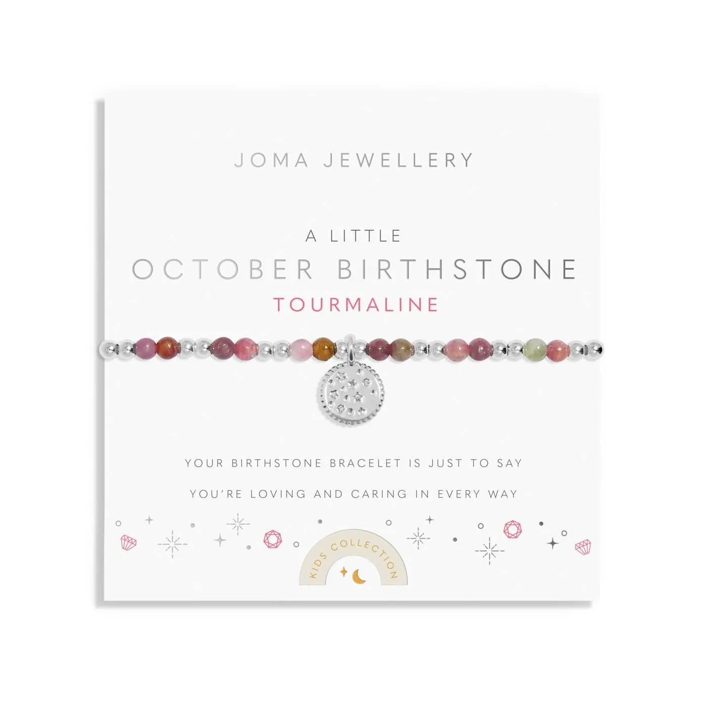 Kids A Little October Birthstone Silver Plated Bracelet C791 Joma Jewellery