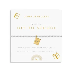 Kids A Little Off To School Silver Gold Plated Bracelet C769 Joma Jewellery
