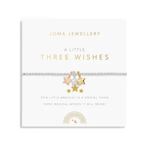 Kids A Little Three Wishes Silver Gold & Rose Gold Plated Bracelet C772 Joma Jewellery