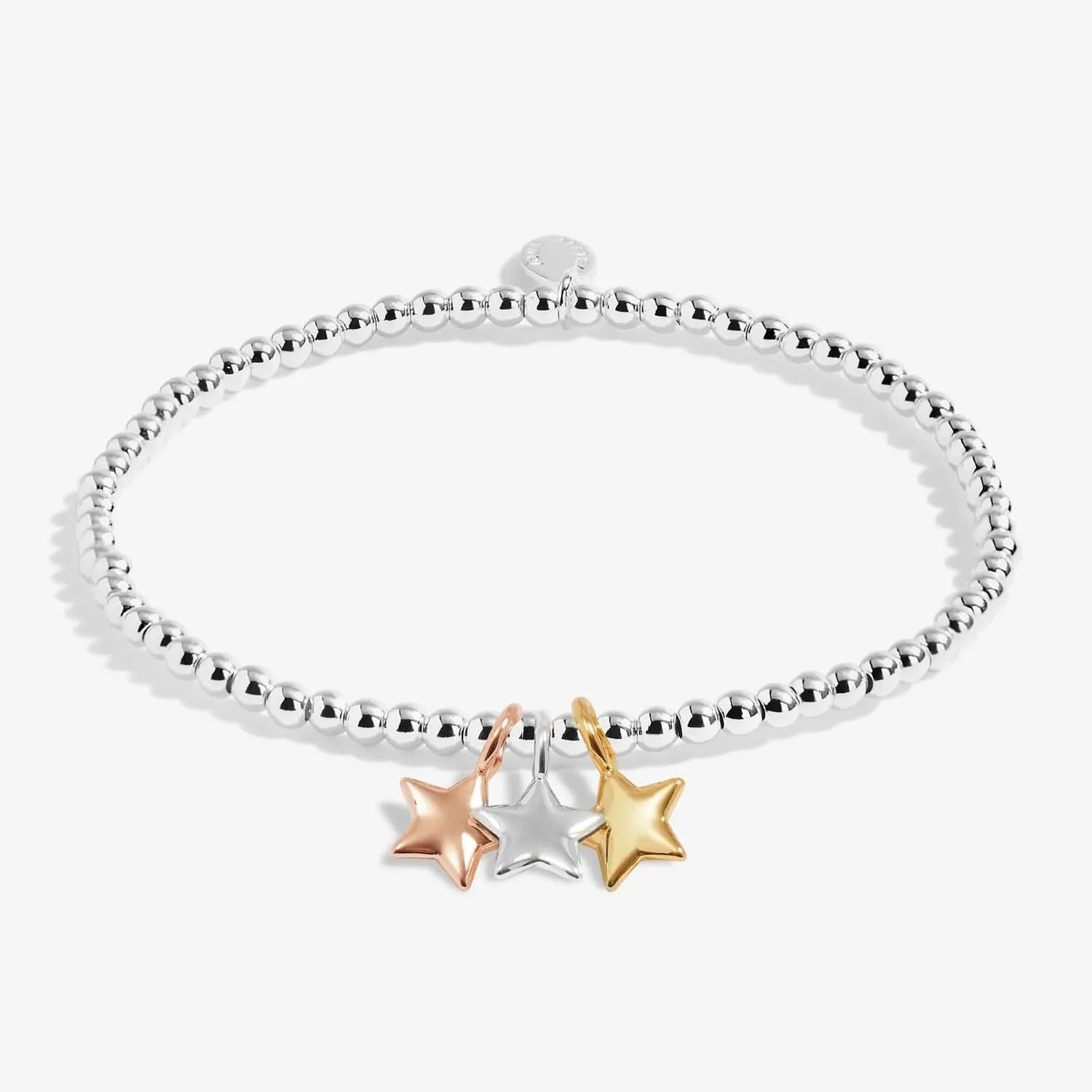 Kids A Little Three Wishes Silver Gold & Rose Gold Plated Bracelet C772 Joma Jewellery