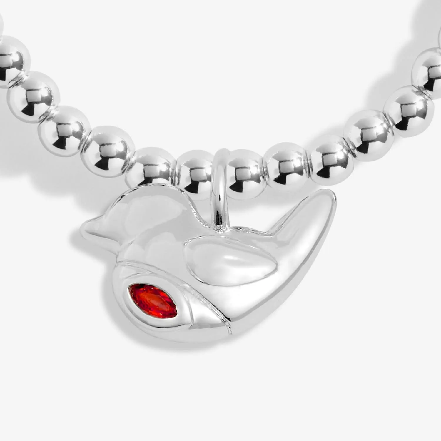 Kids Christmas A Little Christmas Robin Silver Plated Bracelet C753 Joma Jewellery