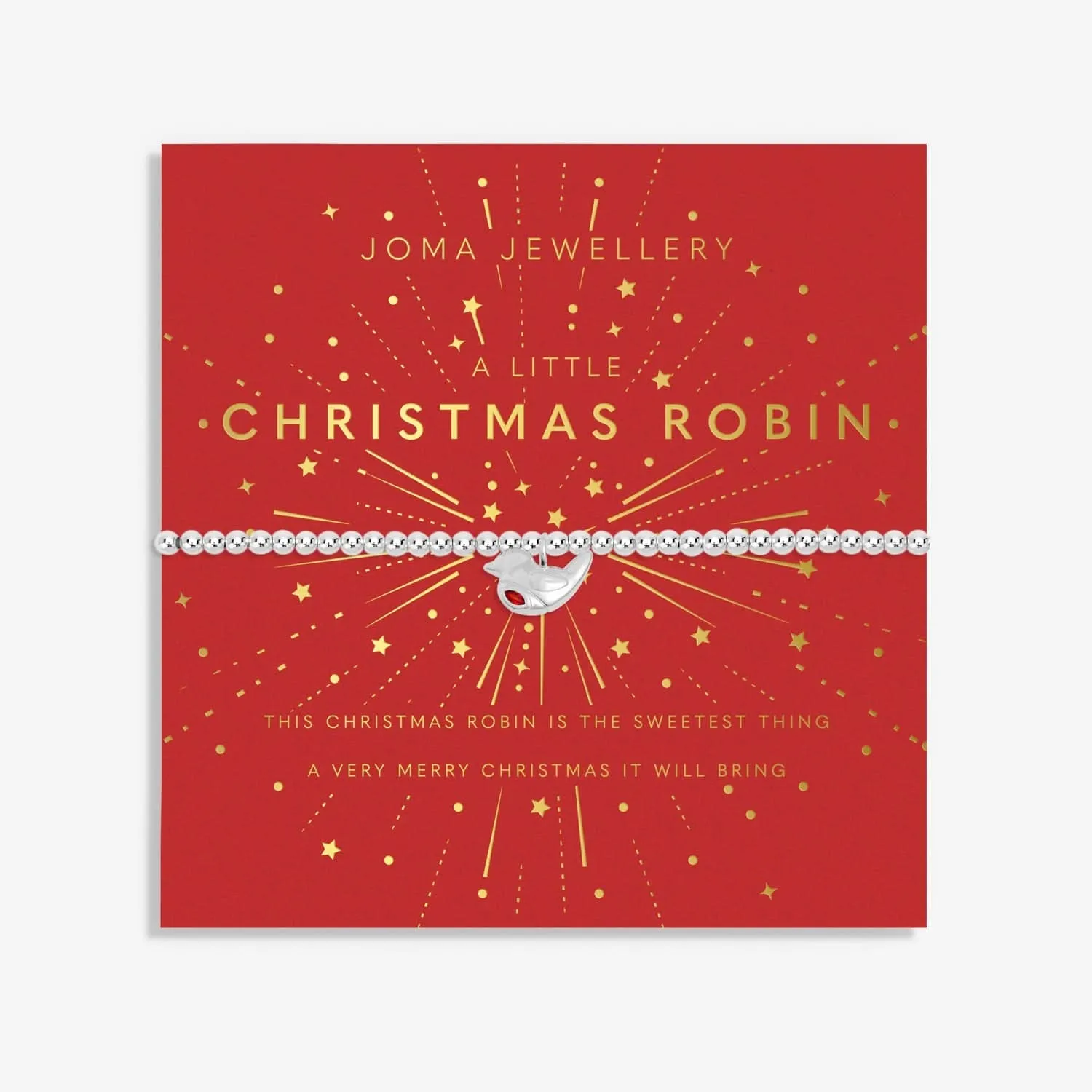Kids Christmas A Little Christmas Robin Silver Plated Bracelet C753 Joma Jewellery