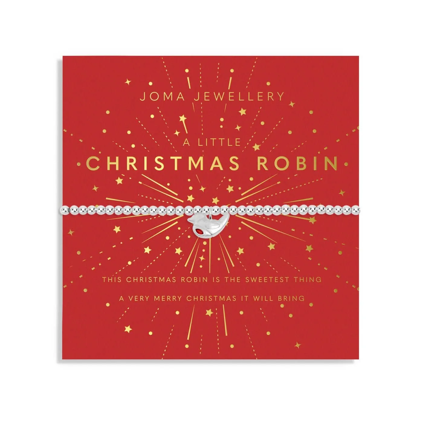 Kids Christmas A Little Christmas Robin Silver Plated Bracelet C753 Joma Jewellery
