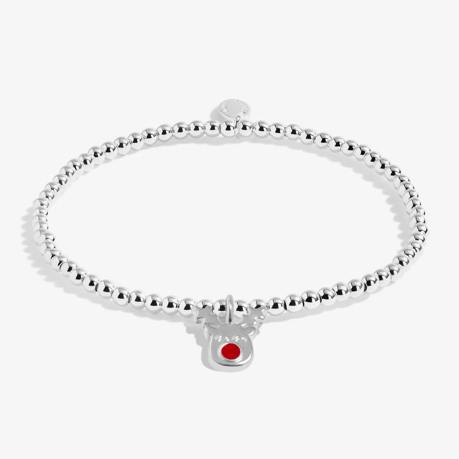 Kids Christmas Cracker Rudolph The Reindeer Silver Plated Bracelet C748 Joma Jewellery