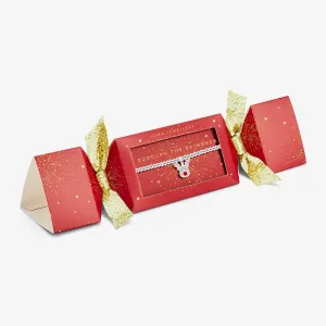 Kids Christmas Cracker Rudolph The Reindeer Silver Plated Bracelet C748 Joma Jewellery