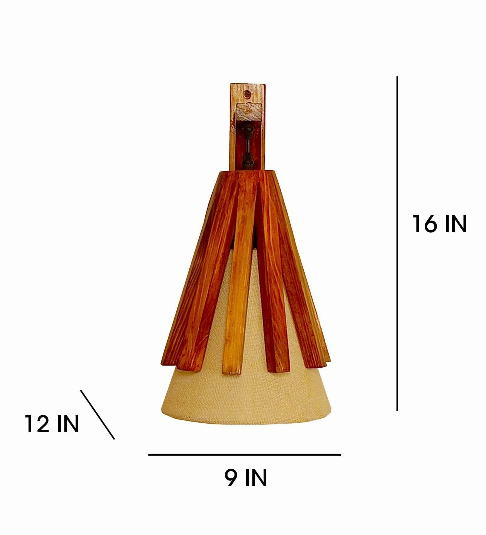 Killi L Brown Wooden Wall Light (BULB NOT INCLUDED)