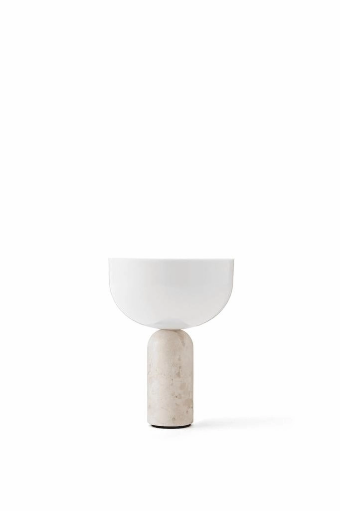 KIZU BORDLAMPE PORTALBE Kunis Breccia Marble w. White Acrylic 21715