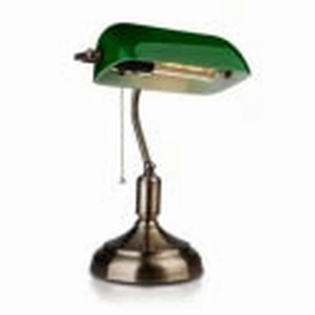 Klassisk Skrivebordslampe med Grnt Glas - Lampeagenten ambient lighting fixture