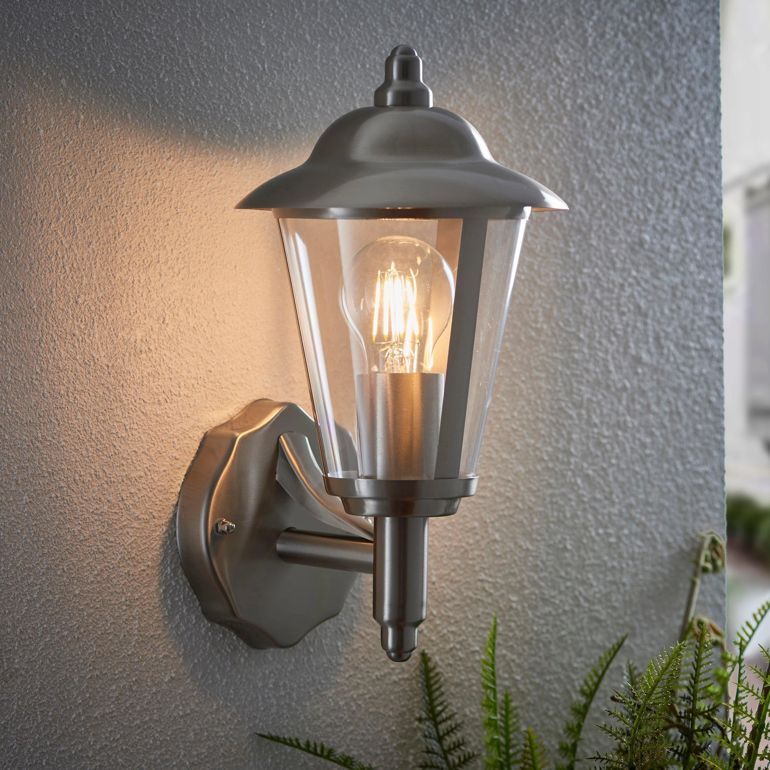 Klien Polished Stainless Steel Upright Outdoor Wall Light