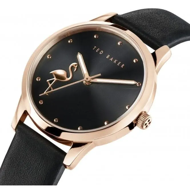 Ladies Fitzrovia Flamingo Stainless Steel Rose Gold Tone Watch BKPFZF009