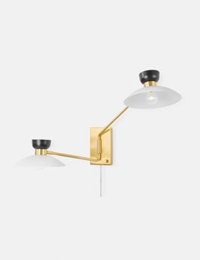 Leander Adjustable Plug-In Sconce minimalist reading light
