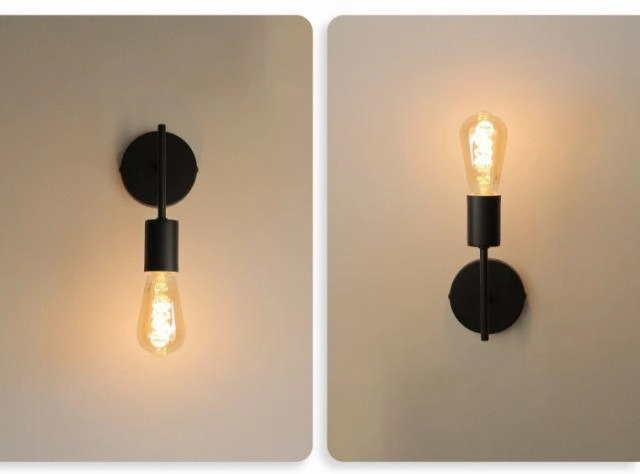Leibal Black Metal Wall Light By SS Lightings