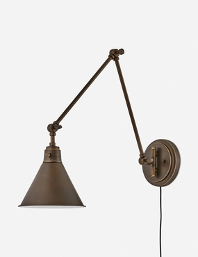 Lennon Plug-In Articulating Sconce minimalist reading light