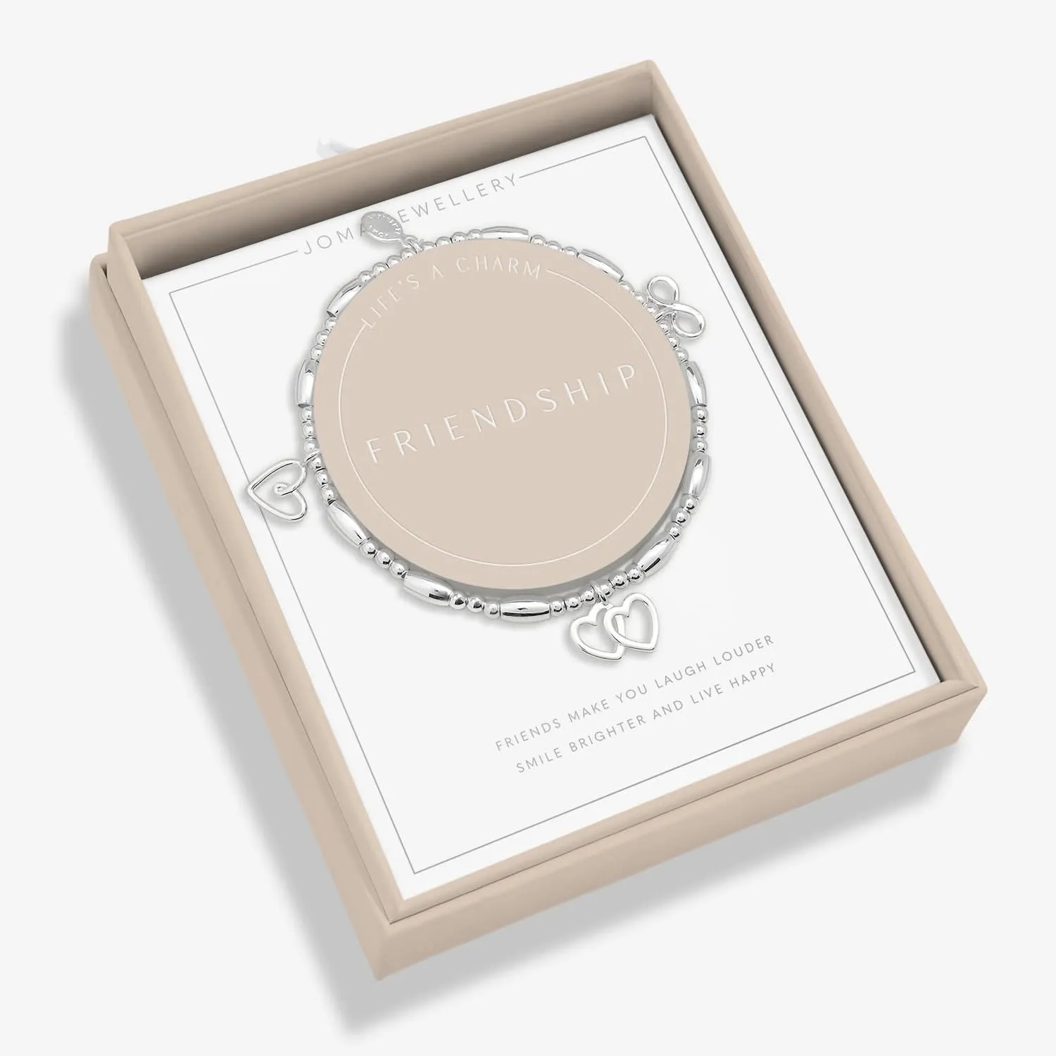 Lifes A Charm Friendship Silver Plated Bracelet 7852 Joma Jewellery