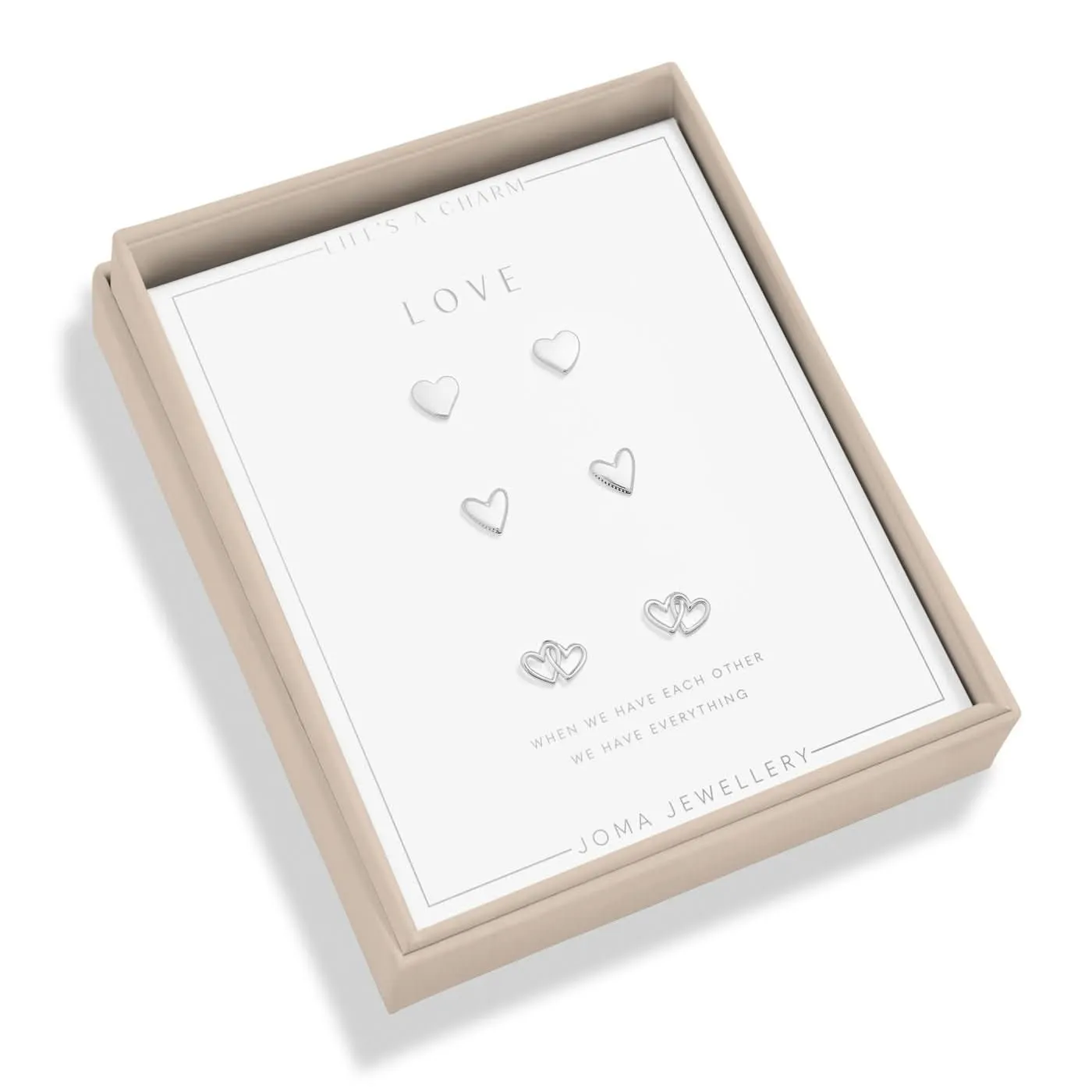 Lifes A Charm Love Silver Plated Earrings 7861 Joma Jewellery