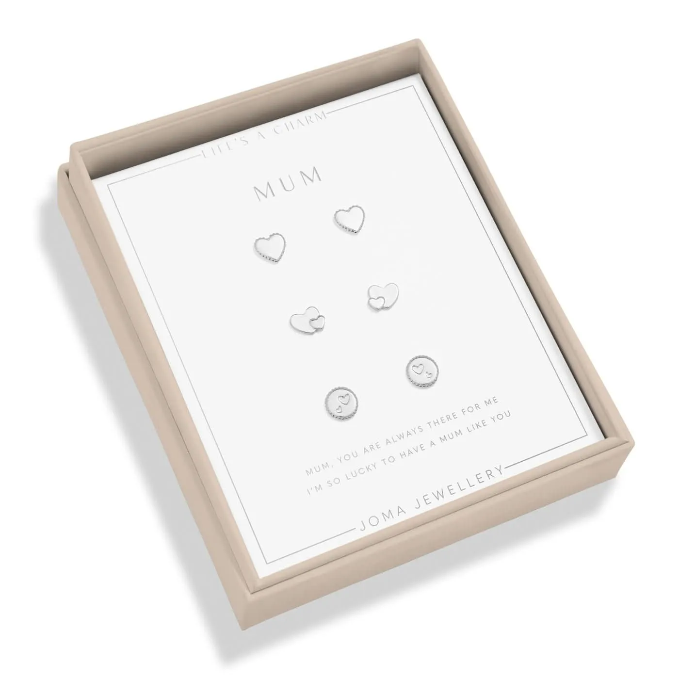Lifes A Charm Mum Silver Plated Earrings 7863 Joma Jewellery