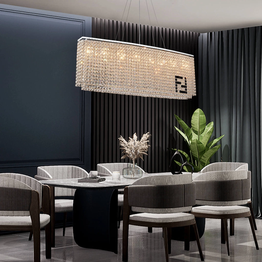 Liliana Rectangle Crystal Chandelier