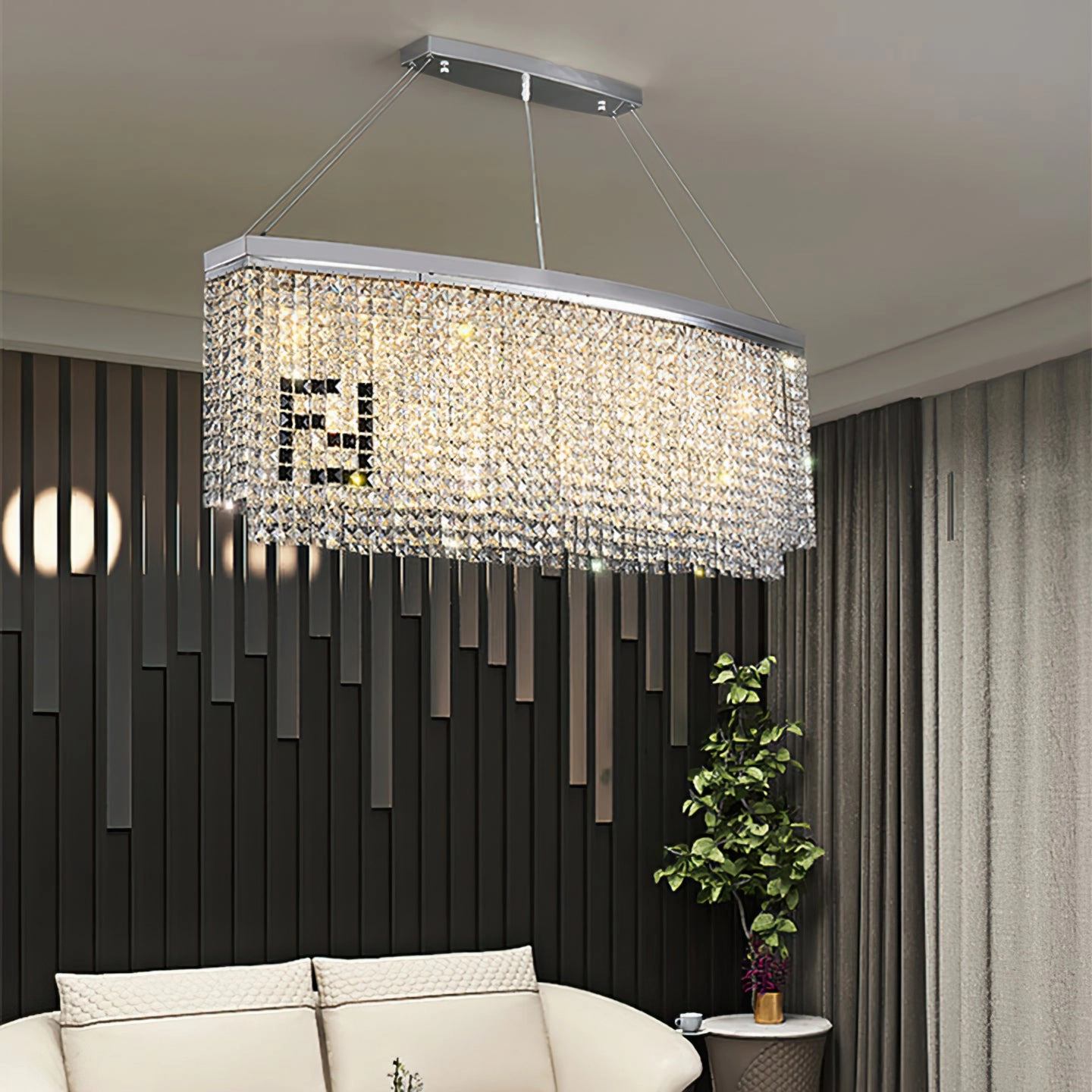 Liliana Rectangle Crystal Chandelier