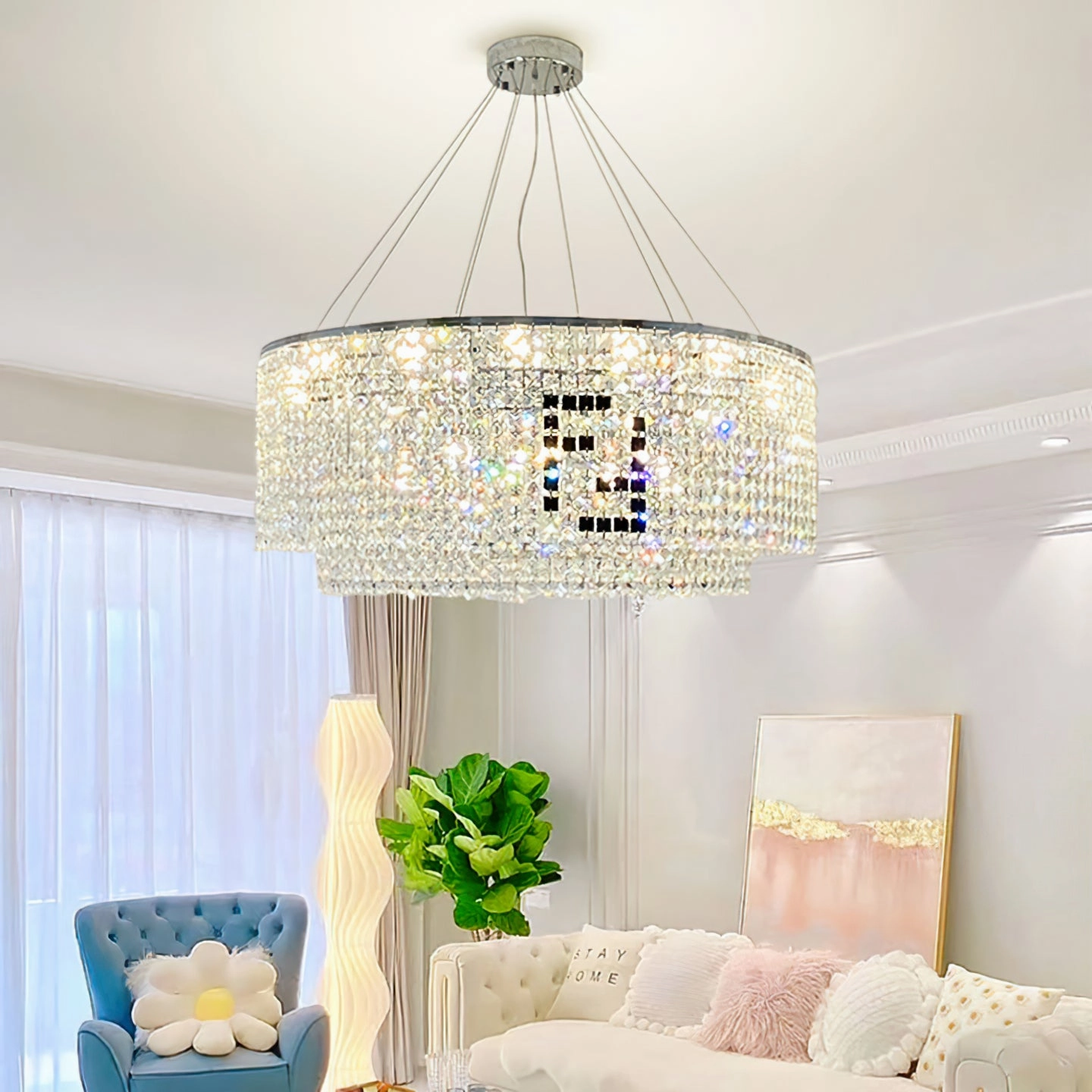Liliana Round Crystal Chandelier