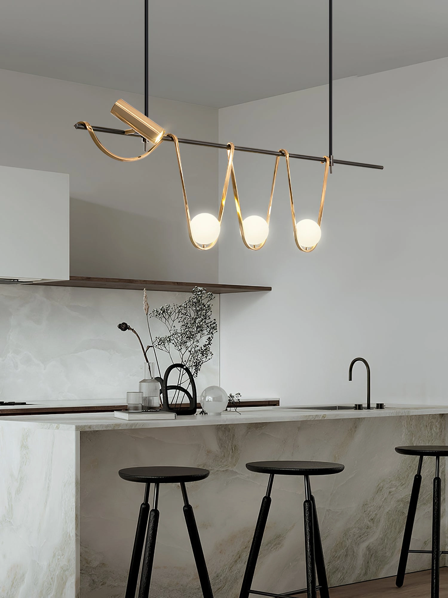 Linear Island Chandelier
