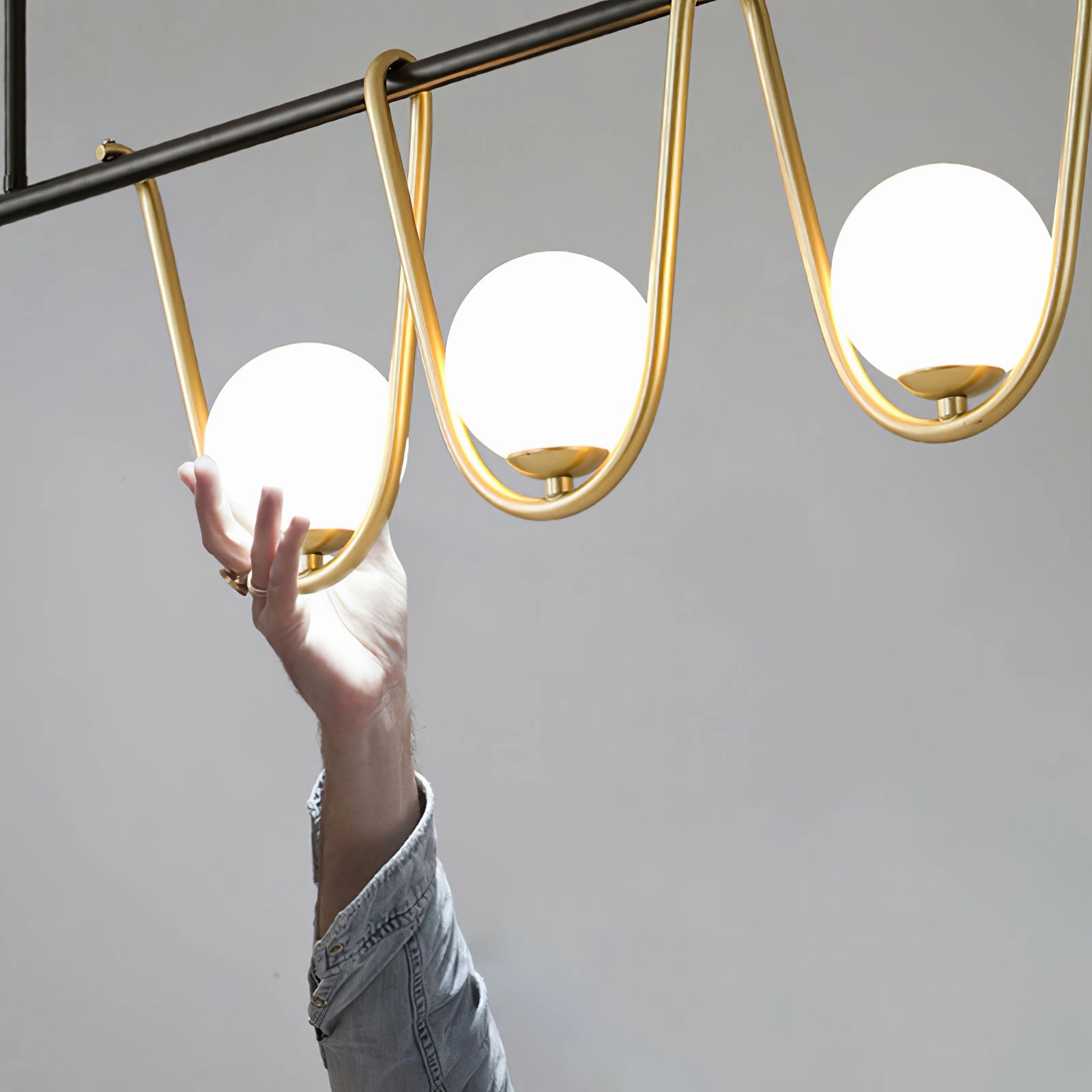 Linear Island Chandelier
